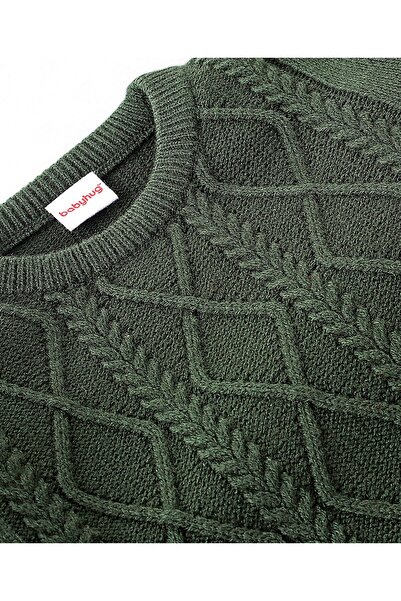 Babyhug Babyhug Full Sleeves Acrylic Pullover Sweater - Olive