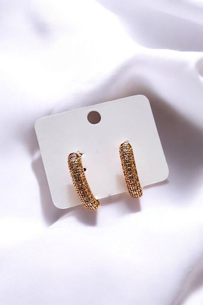 PETEK AKSESUAR Stone Ring Luxury Earring