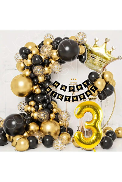 CUGY ALTIN KRAL & KRALİÇE  TAÇLI SİYAH DOĞUM GÜNÜ YENİ DOĞAN ÖZEL GÜN PARTİ K...