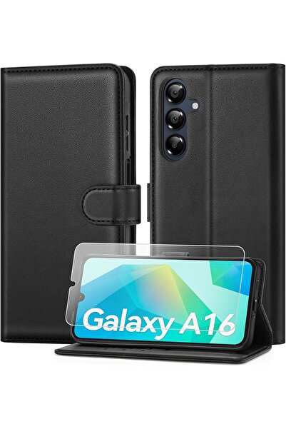Rivor Samsung Galaxy A16 5g Case with Camera Protector Flip Cover with Card H...