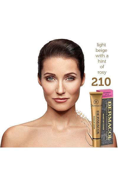 Dermacol Make Up Cover Foundation-210 Long Lasting, Waterproof, Full Concealer Liquid Foundation
