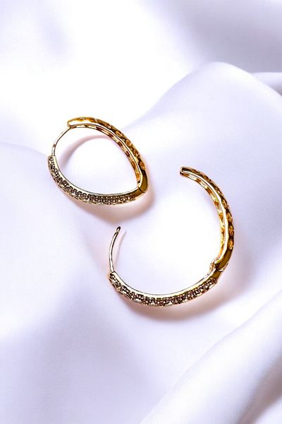 PETEK AKSESUAR Stone Ring Luxury Earring