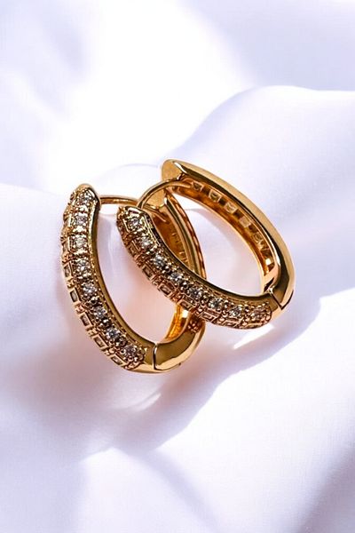 PETEK AKSESUAR Stone Ring Luxury Earring