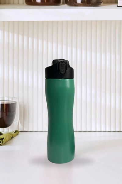 Elista 750ml Stainless Steel Flask - Automatic Lid with Straw