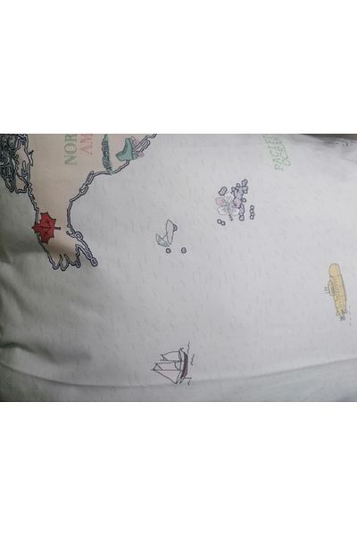 Taç Ranforce 50X70 Cm. Crown Map Pillow Case