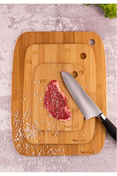 BAMBUMDAN Tedi 3'Lü Kesme Tahtası B5104