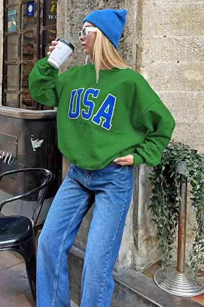 MANCY - Hanorac cu glugă cu imprimeu negru pentru damă