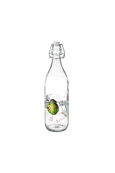 Dania Glass Bottle With Apple Design Squeeze Cap