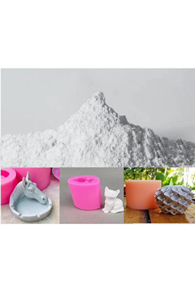 elseme Taş Tozu Kokusuz Beyaz Sert Özellikli Heykel - Biblo- Silikon Kalıp İçin Döküm Harcı Taş Tozu 1 kg