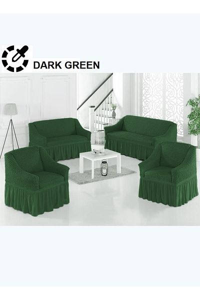 Evory Home Sofa Cover 4 Pieces Set of 7 Seater (3+2+1+1) Anti Wrinkle Slip Resistant Furniture Protector