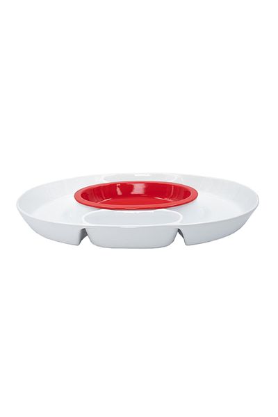 Dania Large Service Plate White 59x37x9cm