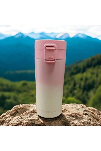 Elista 380 ML Çift Katlı Mug Termos Filtreli Kapak