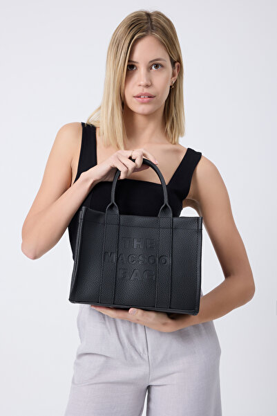 MUJGAN Women's Black the Macsoo Bag Hand and Cross Medium Shoulder Bag