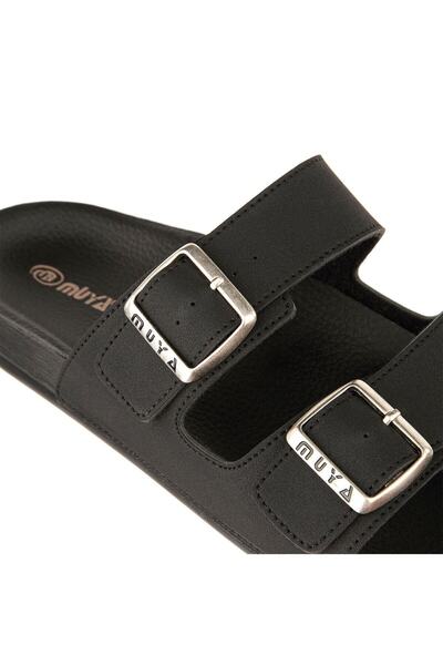 Muya A2394033 Новий сезон 2025 Чоловічі чорні шкіряні капці