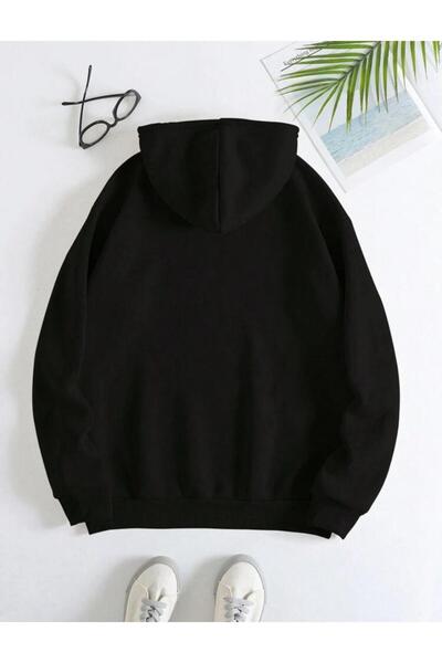 caddekombin Φούτερ με κουκούλα με μοτίβο πιγκουίνου με 2 κλωστές και τσέπες