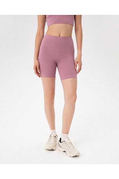 Ayma Active High Waist Pink Women's Biker Tights Shorts - Organic Cotton