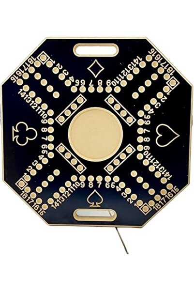 ALBADER لعبة جاكارو خشبية مرقمة صغيرة الحجم لأربعة لاعبين مع بطاقات وكرات زجاجية