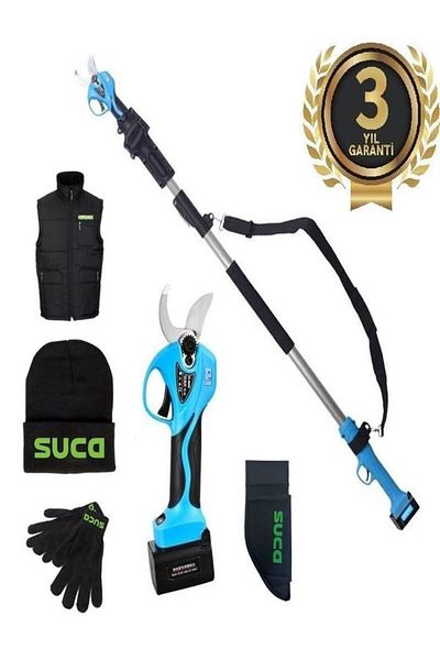 Suca 8611A Vest and Pruning Shears Set with 40mm Extension Attachment - Gloves and Carry Holster Gift