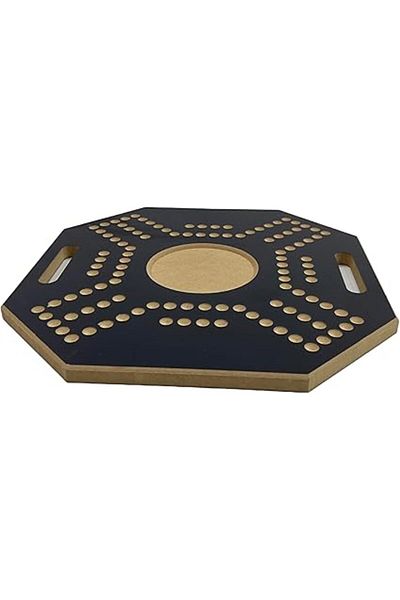 ALBADER , Jackaroo Wooden Board Game For 4 Players, Small-Size With 1 Deck Of Cards & 16 Marbles Fun