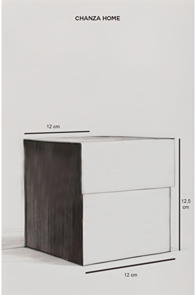 CHANZA HOME Siyah Manyetik Kapamalı Küçük Boy Sert Hediye Kutusu Siyah Yılbaşı Hediye Kutusu