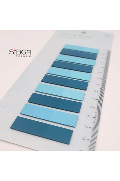 sibga tasarım Transparent Colored Post-It Note Paper - 200 Sheets Bookmark Sticker