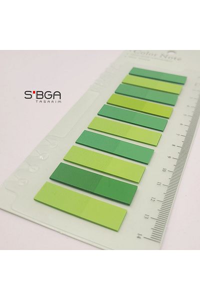 sibga tasarım Transparent Colored Post-It Note Paper - 200 Sheets Bookmark Sticker