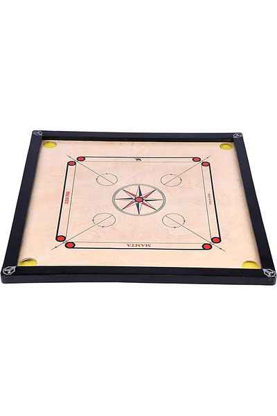 ALBADER Carrom Board Game with Coins and Striker, High-Quality  Wooden Carrom Made In India 80*80 Cm