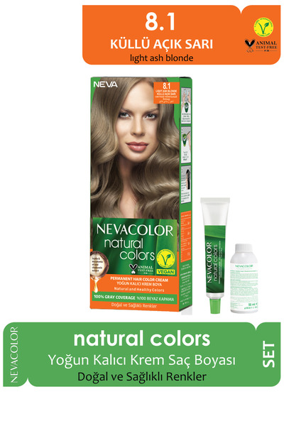 Neva Color Saç Boyası Seti 8.1 Küllü Açık Sarı