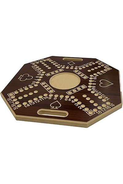 ALBADER Numbered Jackaroo Wooden Board Game Small-Size For 4 Players With Cards & Marbles