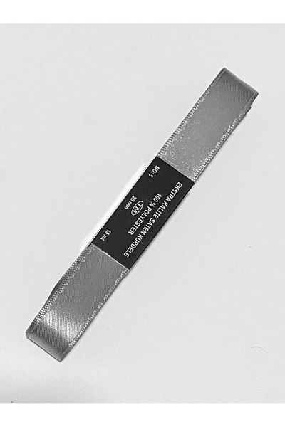 Öztürk 2cm X 10 Meters. Satin Ribbon.Dark Gray