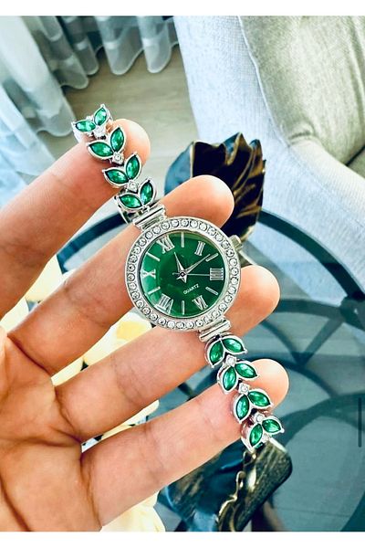 pullmarkt Ottoman Series - Tulip Pattern Cord Women's Wristwatch