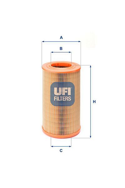 UFI Air Filter for Nissan Pick up 2.5L Td25 D22 98-01 / Terrano 2.7L Td27T R20 Turbo 96- 3.0L Zd30 Gnzrz