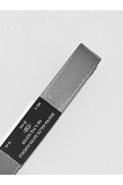 Öztürk 2cm X 10 Meters. Satin Ribbon.Dark Gray
