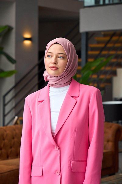 İpekhan Απλό μοτίβο Voile Wrap Cherry Blossom Voile Silk Wrap - 9800-29