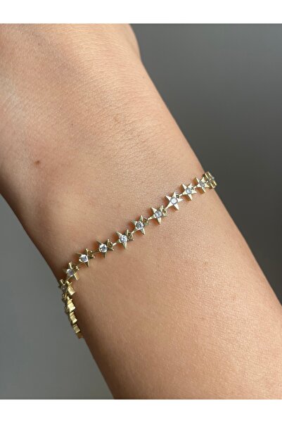 Sade Accessory Ortası Taşlı Yıldız Bileklik