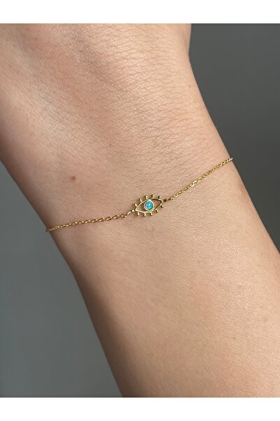 Sade Accessory Mavi Opal Taşlı Göz Bileklik