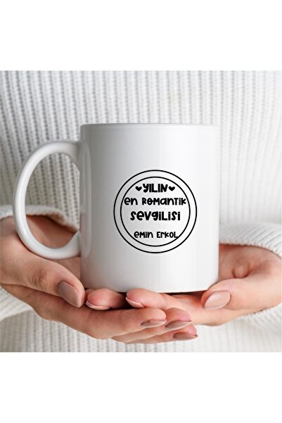 E-Hediyeci Kişiye Özel İsim Yazılı Yeni Yıl Tasarımları Beyaz Kupa (150 Model)