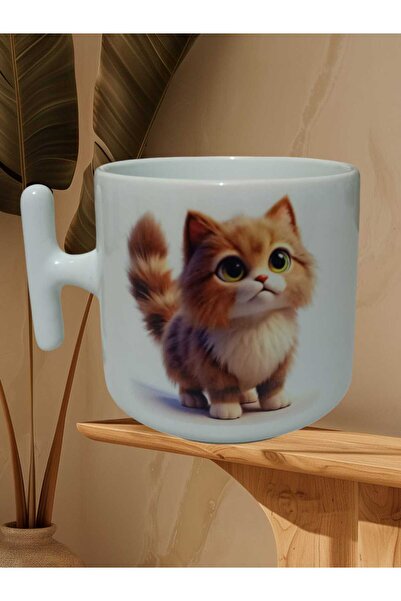 GameFruy Cute Cat Double Sided Printed t Mug Cup (White t)