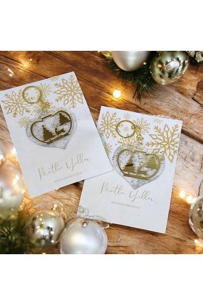 Masalsı Concept 2Pcs Christmas Gift New Year Themed Keychain