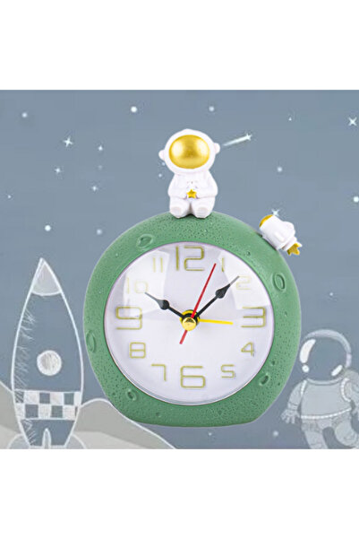 Livava Astronot Masa Saati, Alarmlı, Yeşil, 14x11,