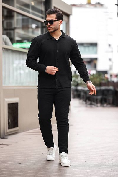 DHELPRA Waffle Shirt-Pants Set