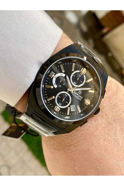 Reward Brand 3 Atm Waterproof Black Color Men's Wrist Watch Bracelet Gift