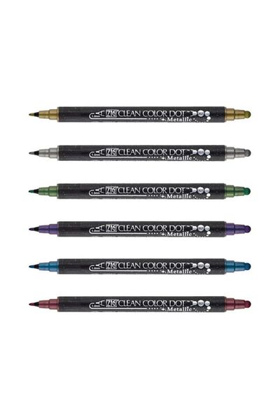 Zig Clean Color Dot Mandala Pen Metallic 6 Color Set