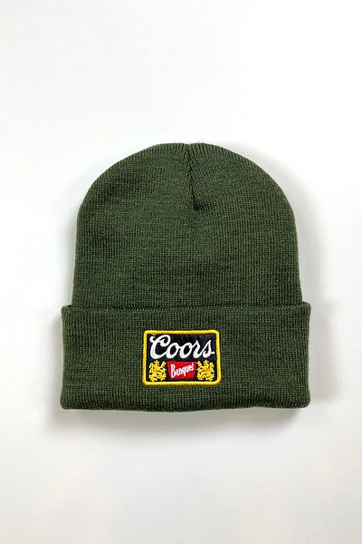 Pissos Coors Embroidery Beanie Winter Fold Unisex Trend Knit Hat