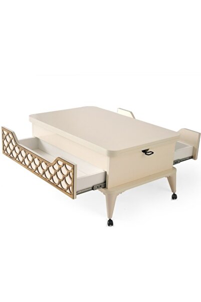 ZERENLAND 922 Akıllı Sihirli Tekerlekli Orta Sehpa Ekru