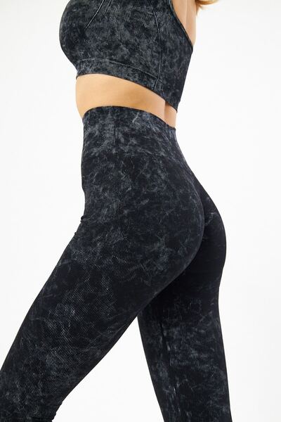 LUSEL Seamless Popo Kaldıran Ve Kalçası Brezilya Büzgülü Soluk Efektli Yoga Tayt