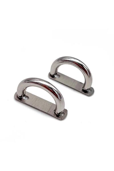 angel çanta aksesuar Angel Silver Oval Model Double Bridge Bracket Bag Accessory