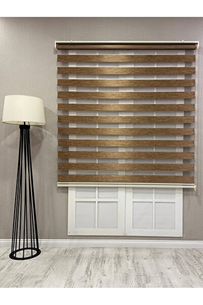 mep mekanik Donatti Bambu Zebra Stor Güneşlik Perde Kahverengi