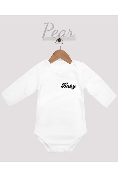 Pear Wear 1 Month, 3 Month, 6 Month, 9 Month Baby Bodysuit - Printed and Long Sleeve Bodysuit