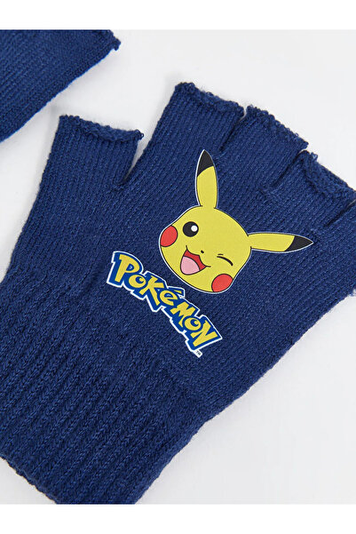LC Waikiki LCW ACCESSORIES Lacivert Pokemon Baskılı Erkek Çocuk Eldiven 2'li